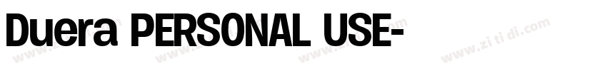 Duera PERSONAL USE字体转换